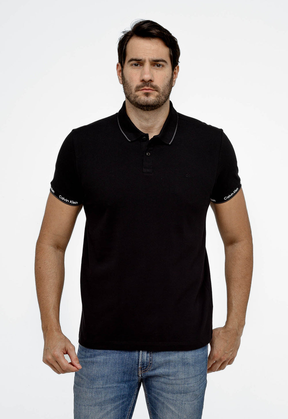 Polo Calvin Klein Slim Fit Ck Peito Logo Punho - Henri Store