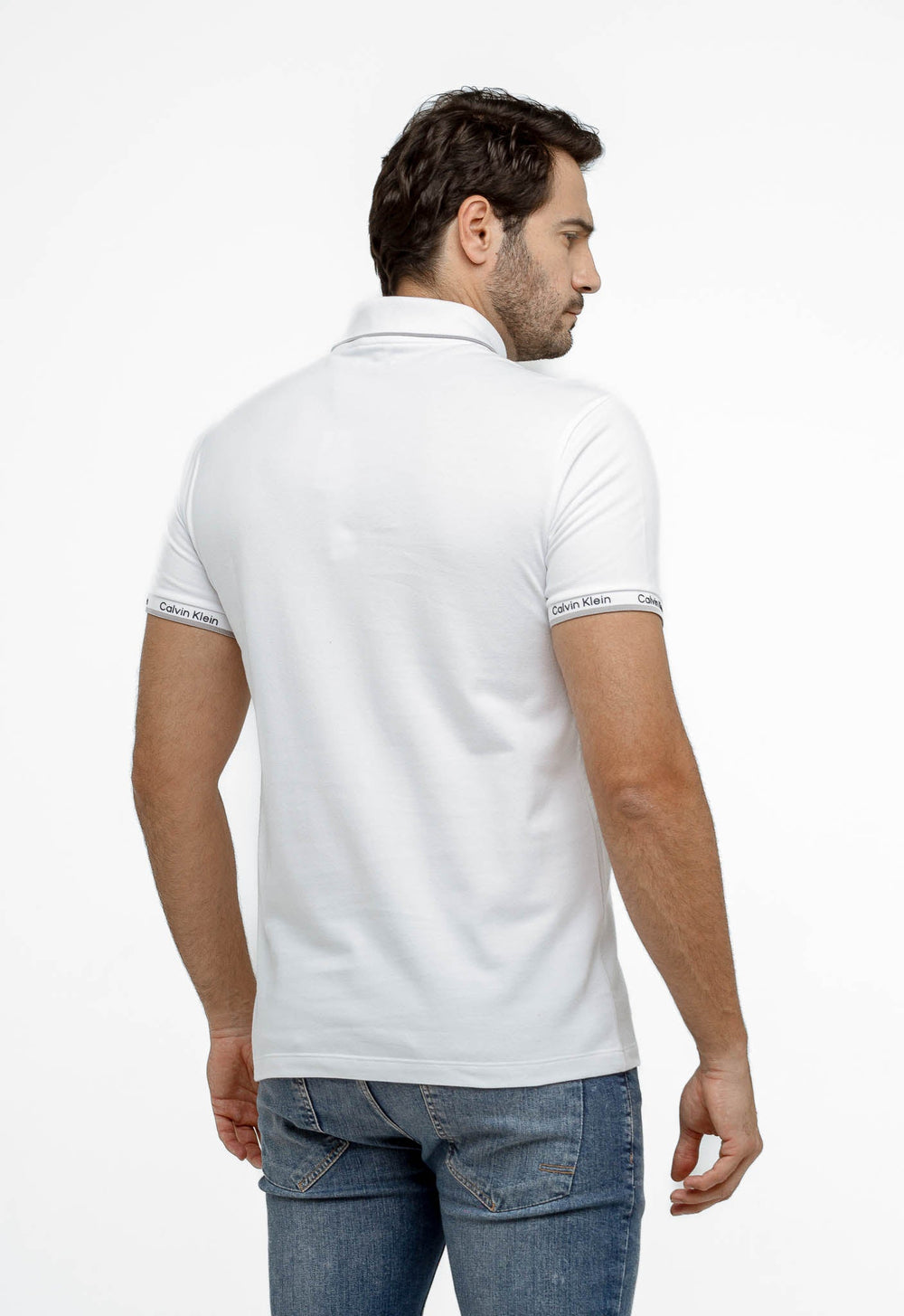 Polo Calvin Klein Slim Fit Ck Peito Logo Punho - Henri Store