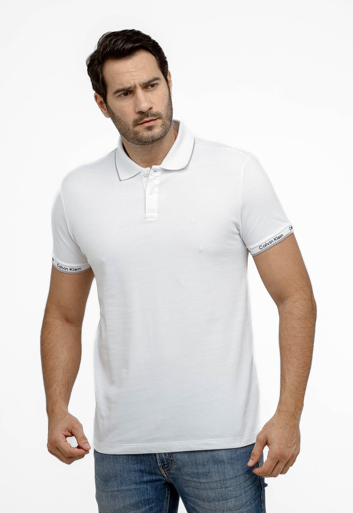 Polo Calvin Klein Slim Fit Ck Peito Logo Punho - Henri Store