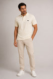 Polo Calvin Klein Slim Fit Piquet Areia - Henri Store
