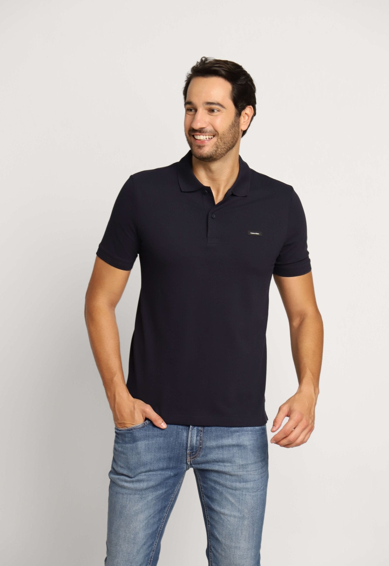 Polo Calvin Klein Slim Fit Piquet Logo Peito. - Henri Store