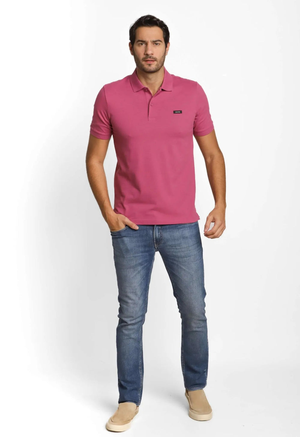 Polo Calvin Klein Slim Fit Piquet Logo Peito. - Henri Store