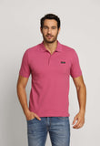 Polo Calvin Klein Slim Fit Piquet Rosa - Henri Store