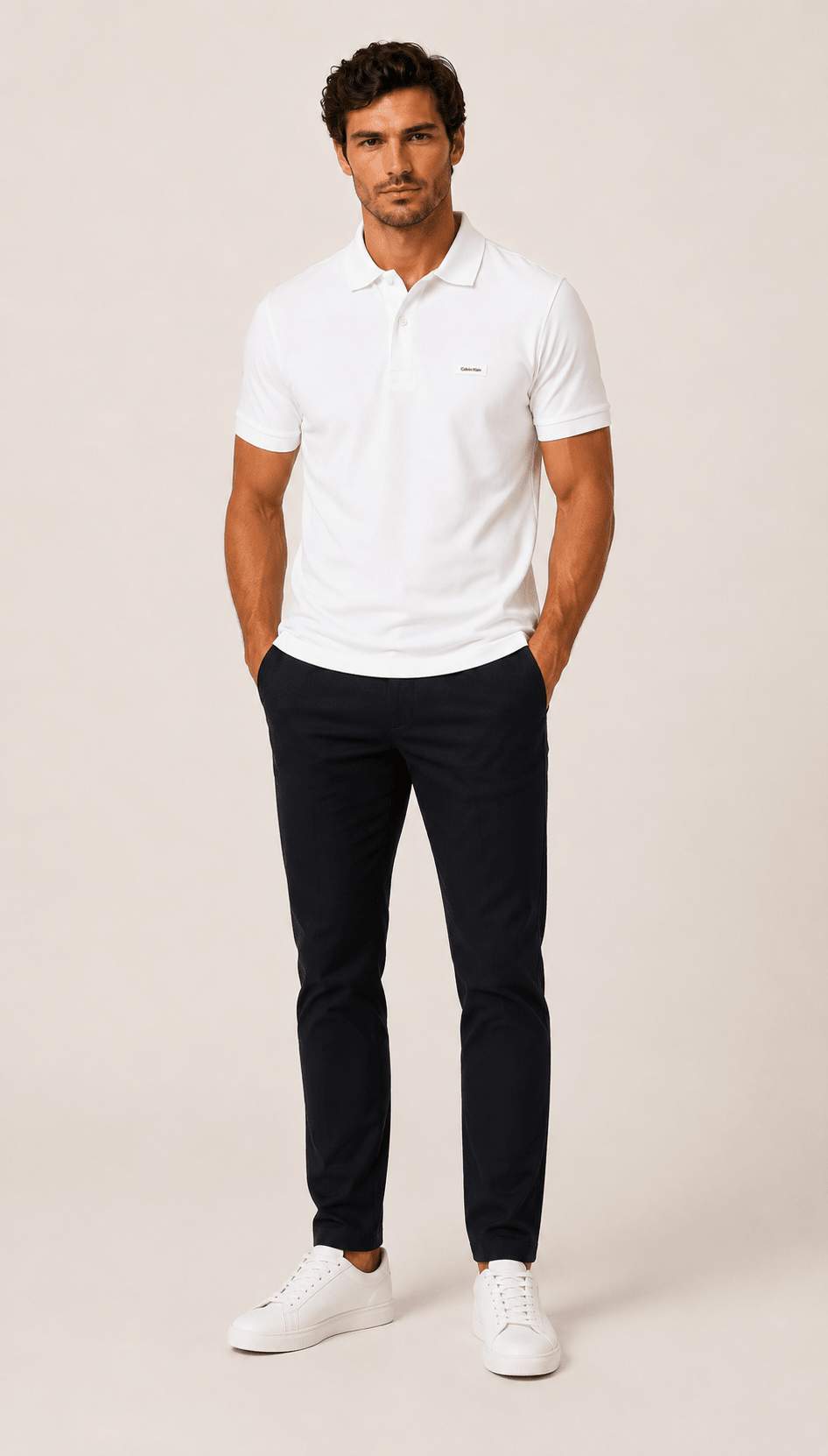 Polo Calvin Klein Slim Fit Smooth Cotton - Henri Store