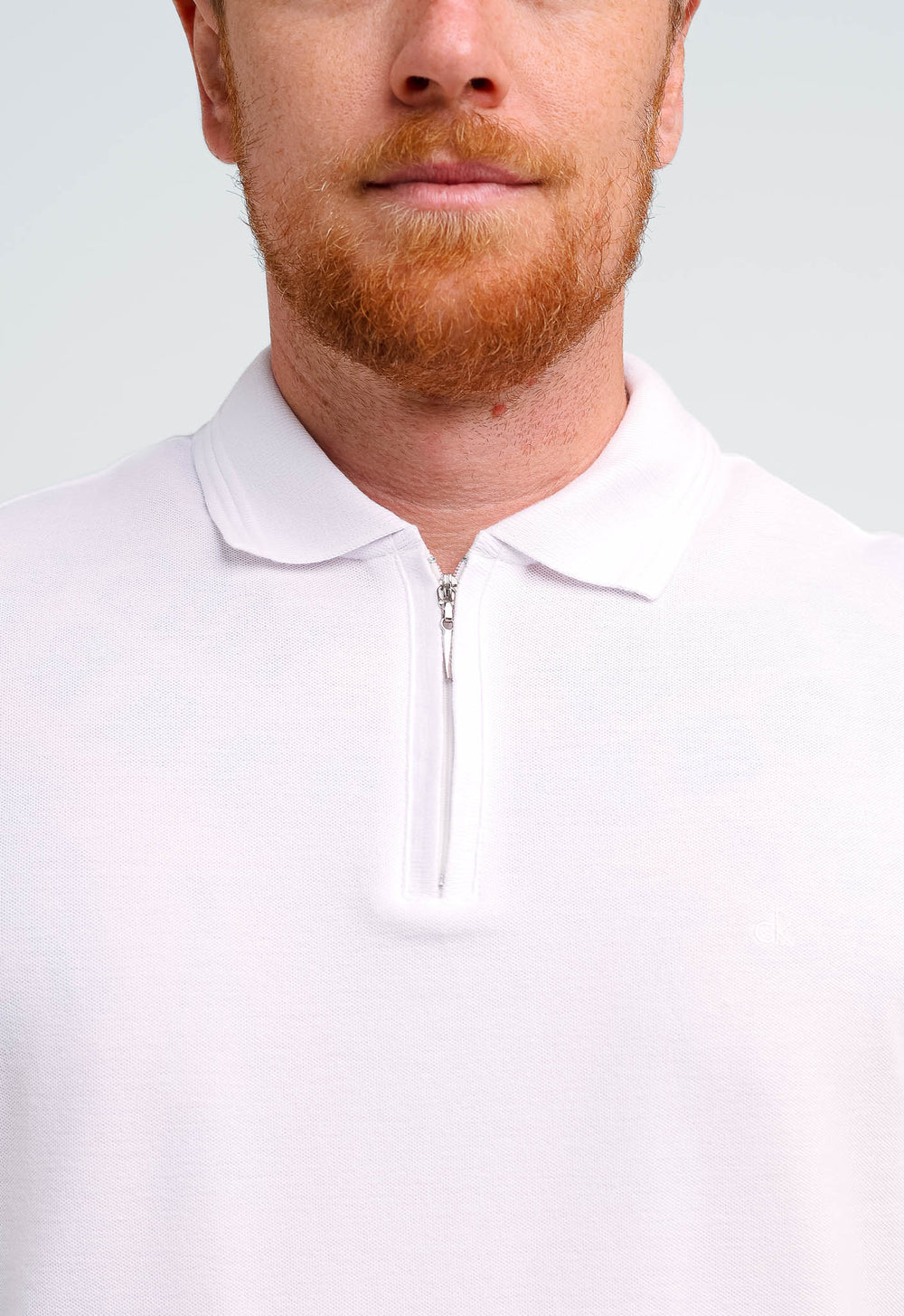 Polo Calvin Klein Slim Meio Ziper Ck Peito - Henri Store
