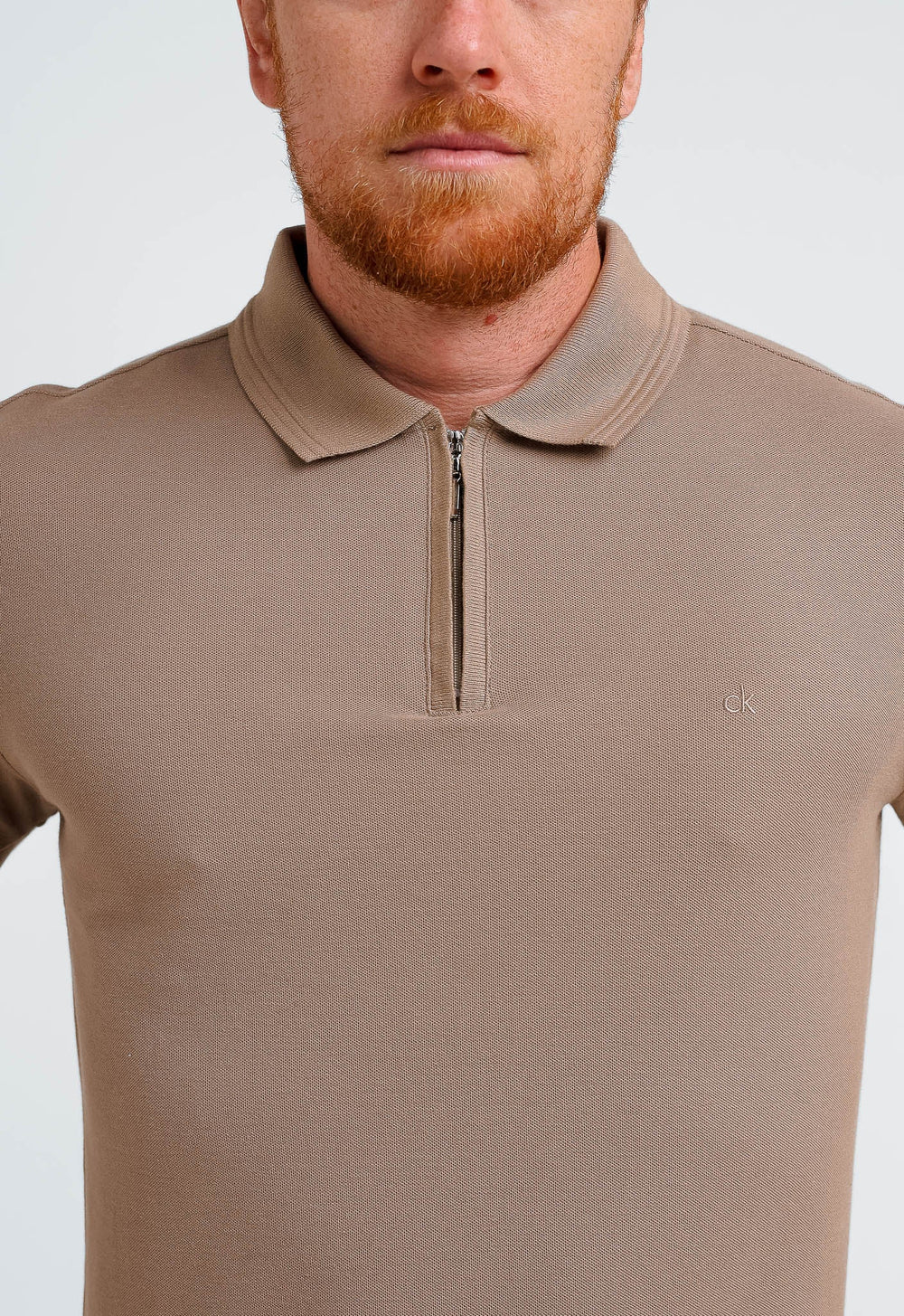 Polo Calvin Klein Slim Meio Ziper Ck Peito - Henri Store