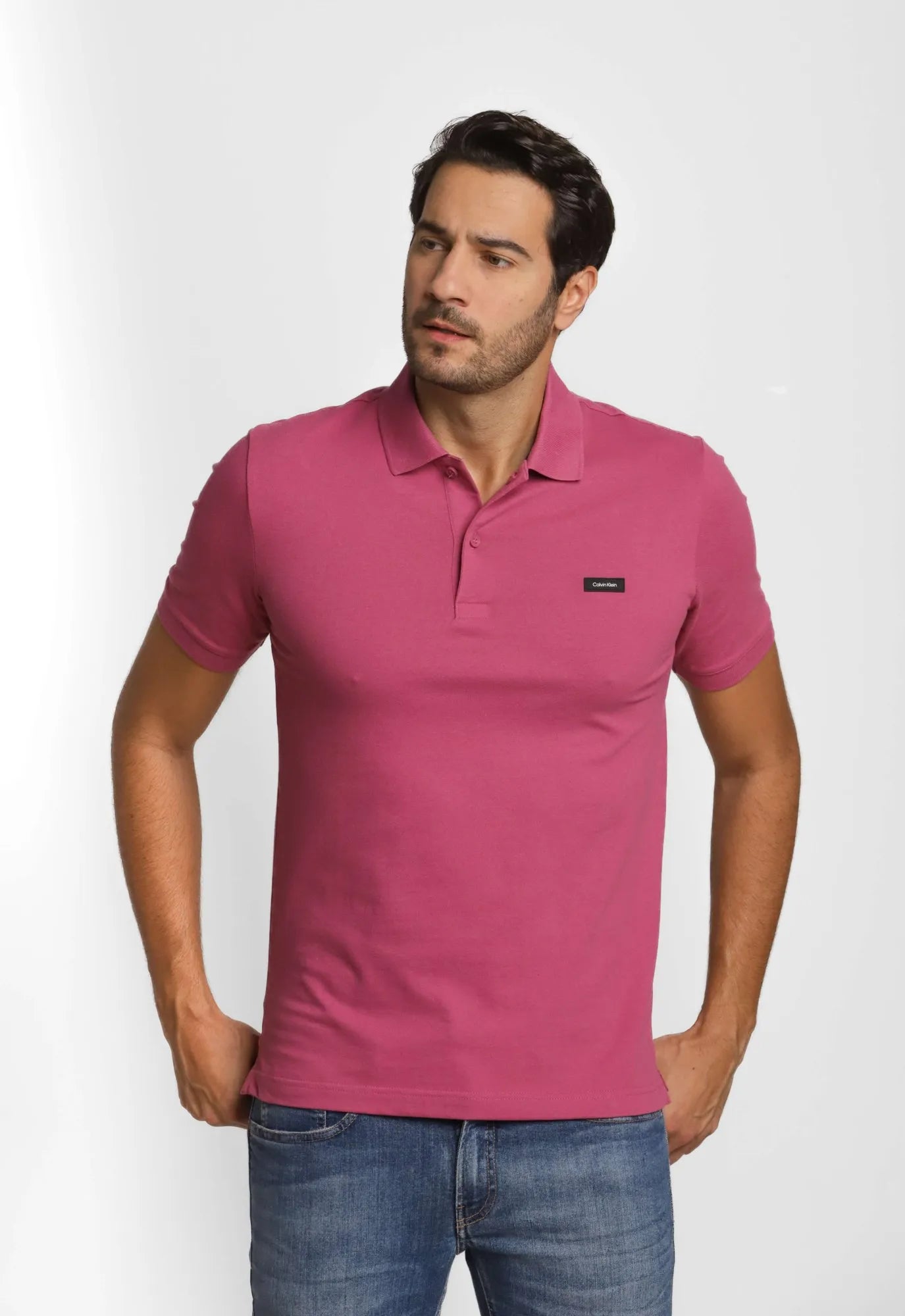 Polo Calvin Klein Slim Fit Piquet Logo Peito.