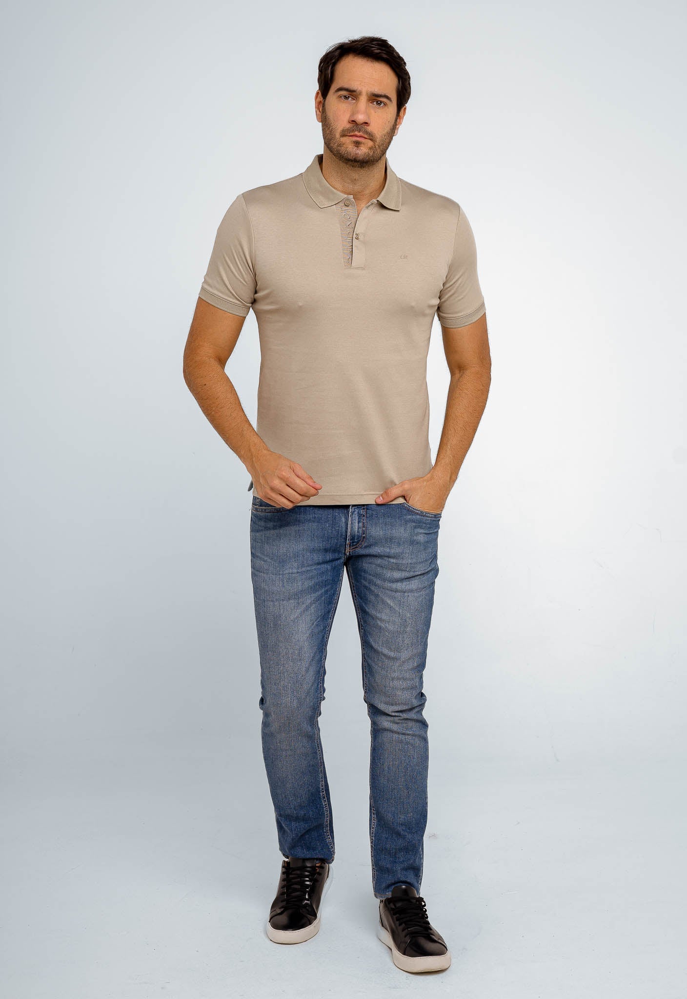 Polo Calvin Klein Touch Logo Peito - Henri Store
