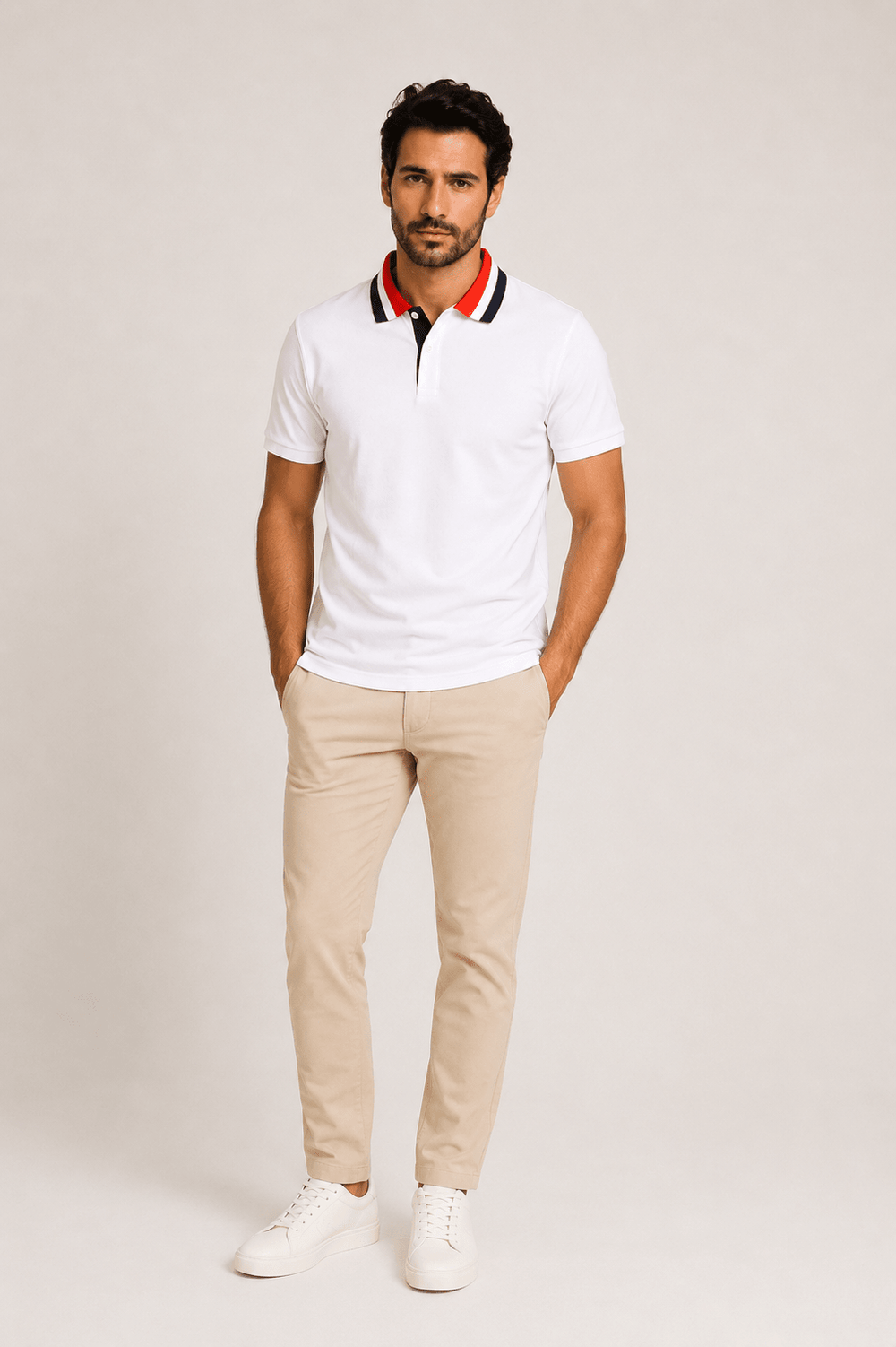 Polo Dom Henrico Gola Tricolor - Henri Store