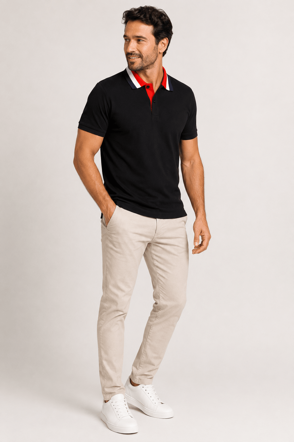 Polo Dom Henrico Gola Tricolor - Henri Store