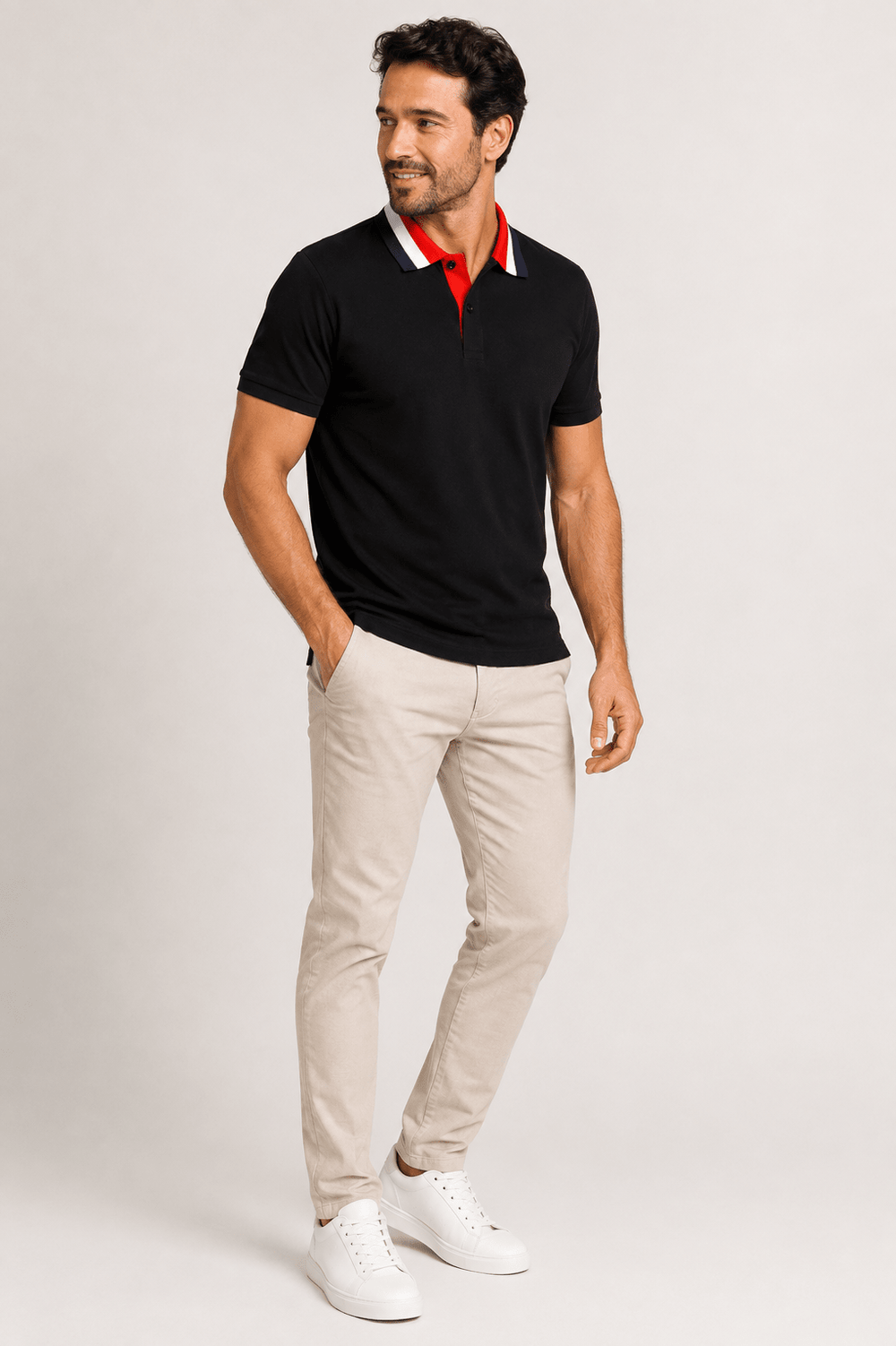 Polo Dom Henrico Gola Tricolor - Henri Store