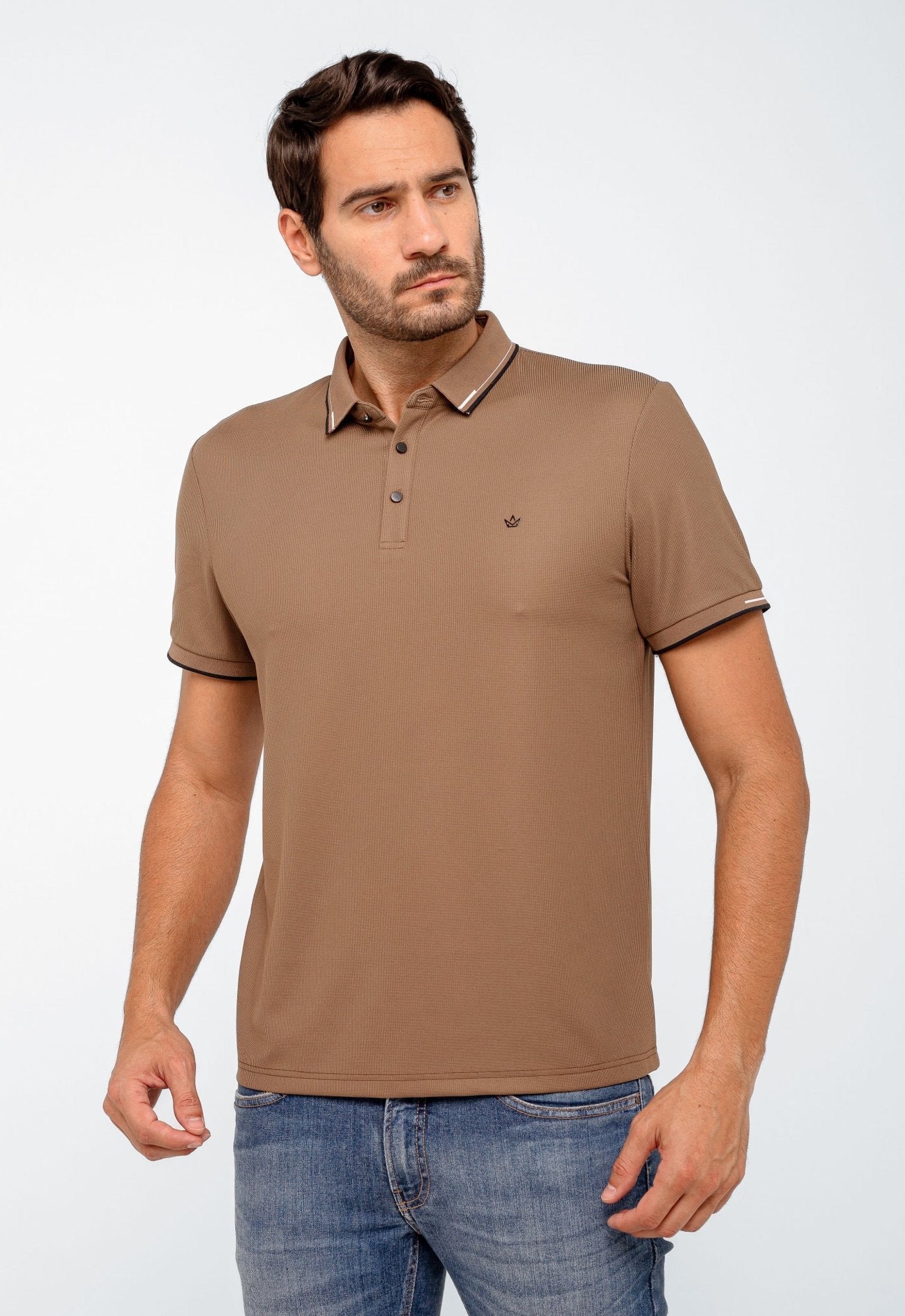 Polo Dom Henrico Poliamida com Friso na Gola - Henri Store