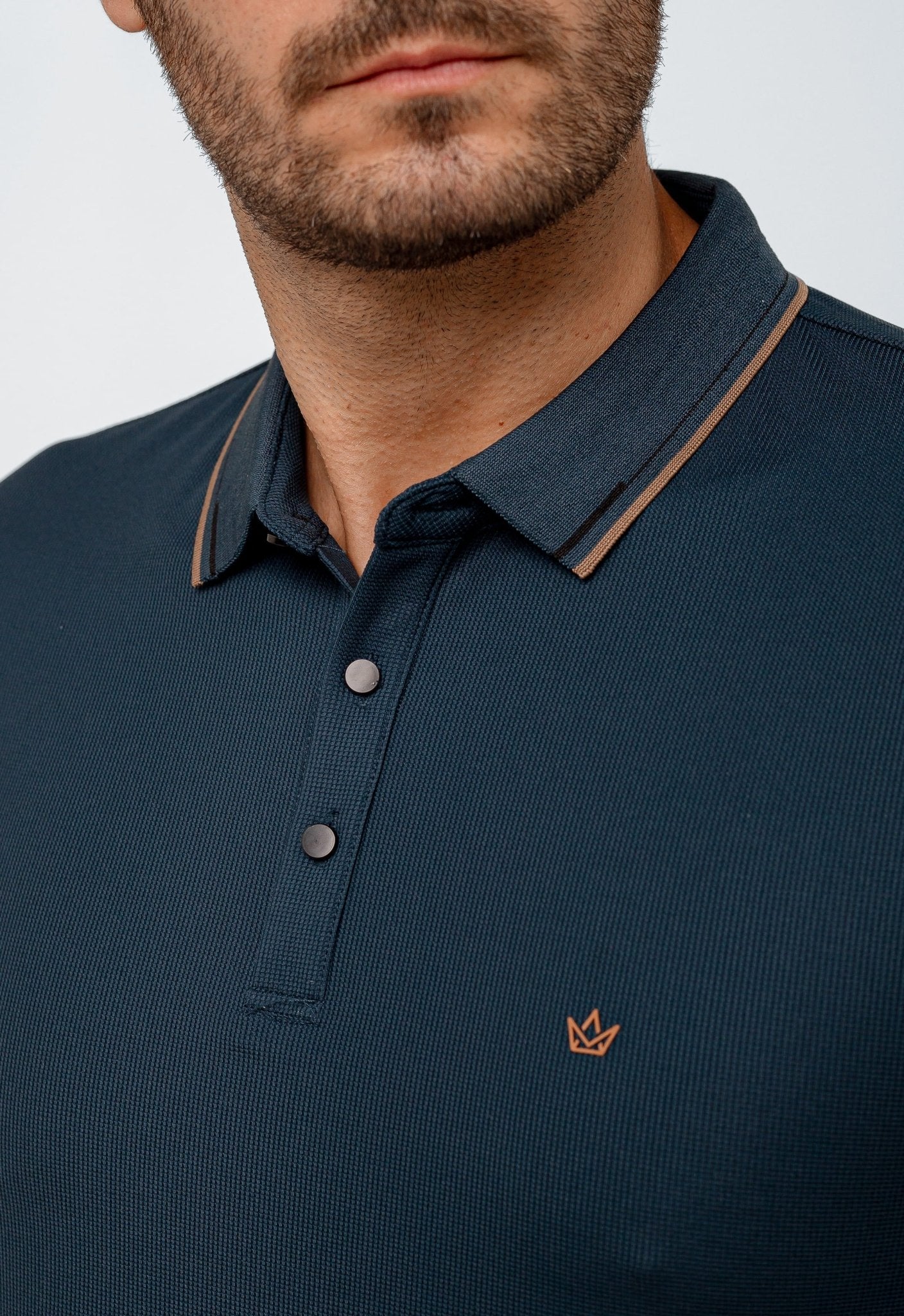 Polo Dom Henrico Poliamida com Friso na Gola - Henri Store