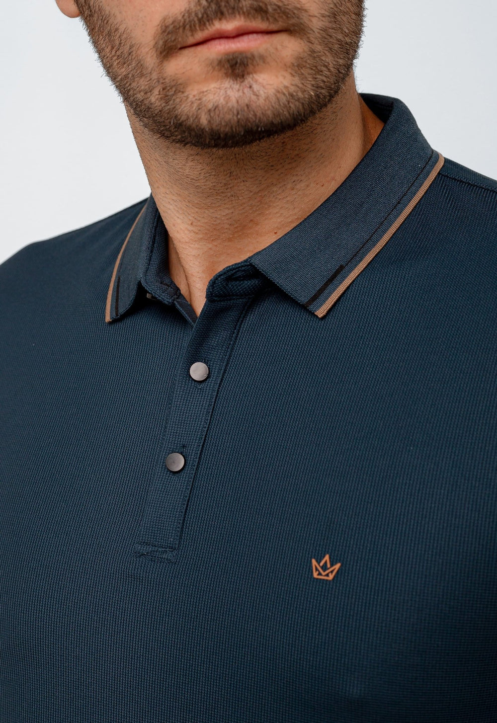 Polo Dom Henrico Poliamida com Friso na Gola - Henri Store