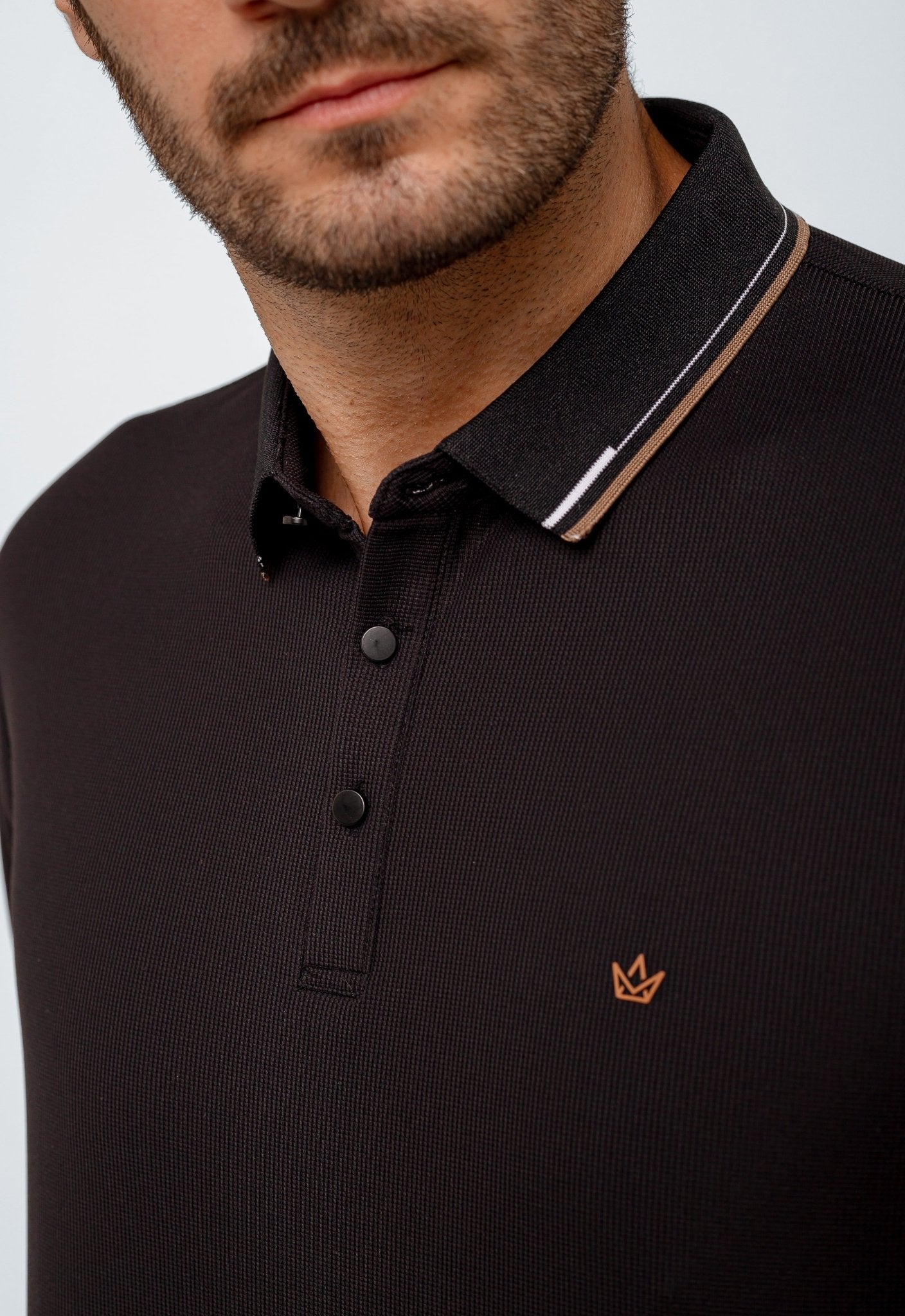 Polo Dom Henrico Poliamida com Friso na Gola - Henri Store