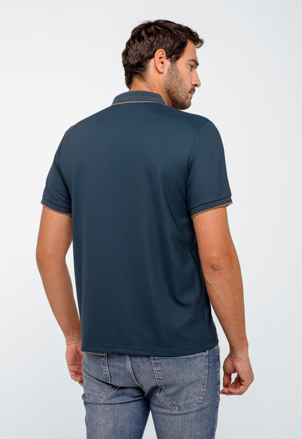 Polo Dom Henrico Poliamida com Friso na Gola - Henri Store