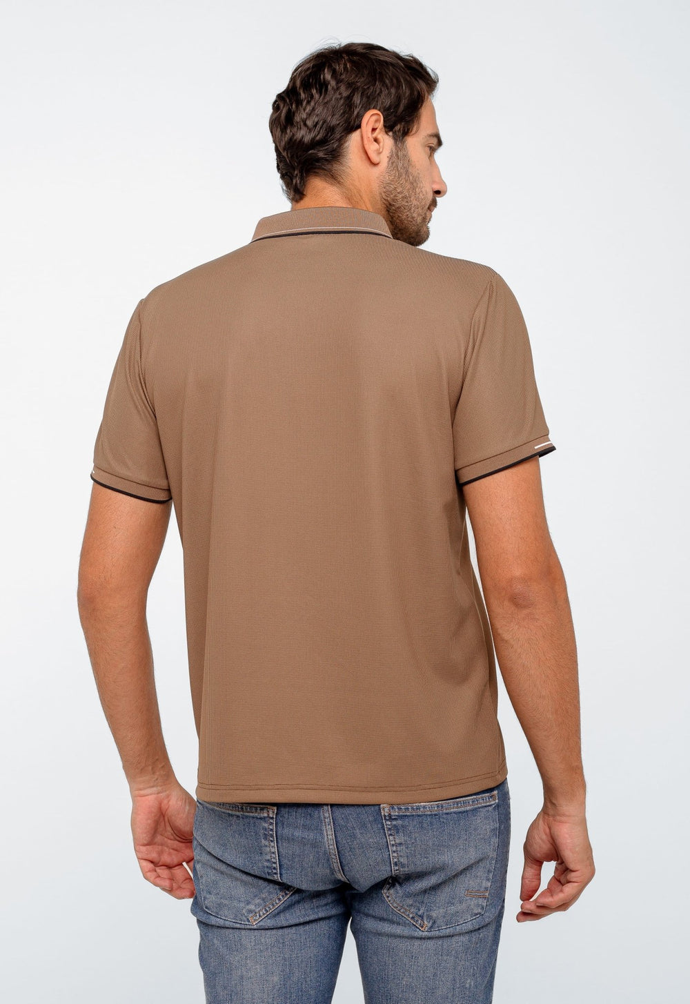 Polo Dom Henrico Poliamida com Friso na Gola - Henri Store
