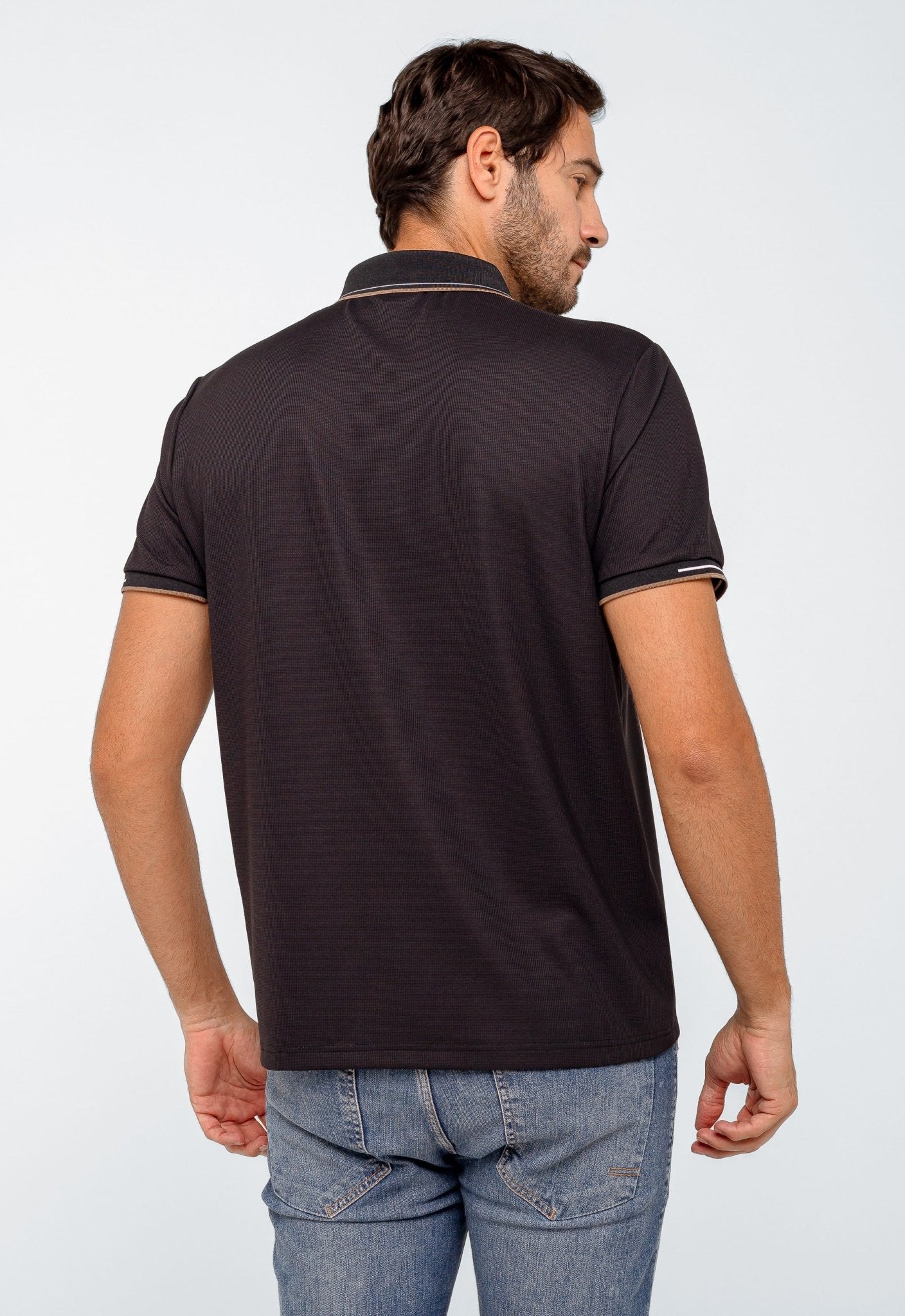 Polo Dom Henrico Poliamida com Friso na Gola - Henri Store