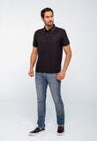 Polo Dom Henrico Poliamida com Friso na Gola - Henri Store