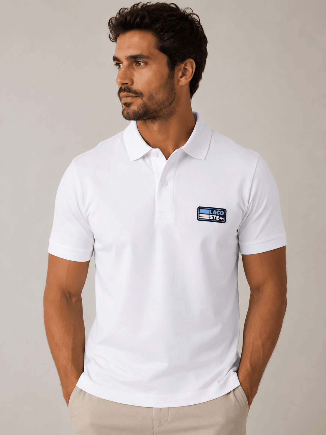 Polo Lacoste Slim Fit Logo Peito - Henri Store