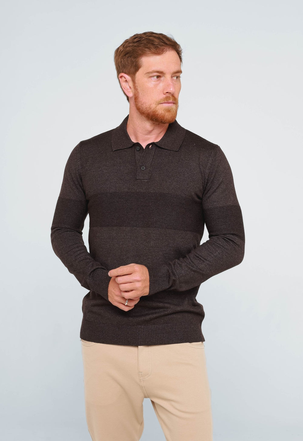 Polo Manga Longa Dom Henrico C/ Botão - Henri Store