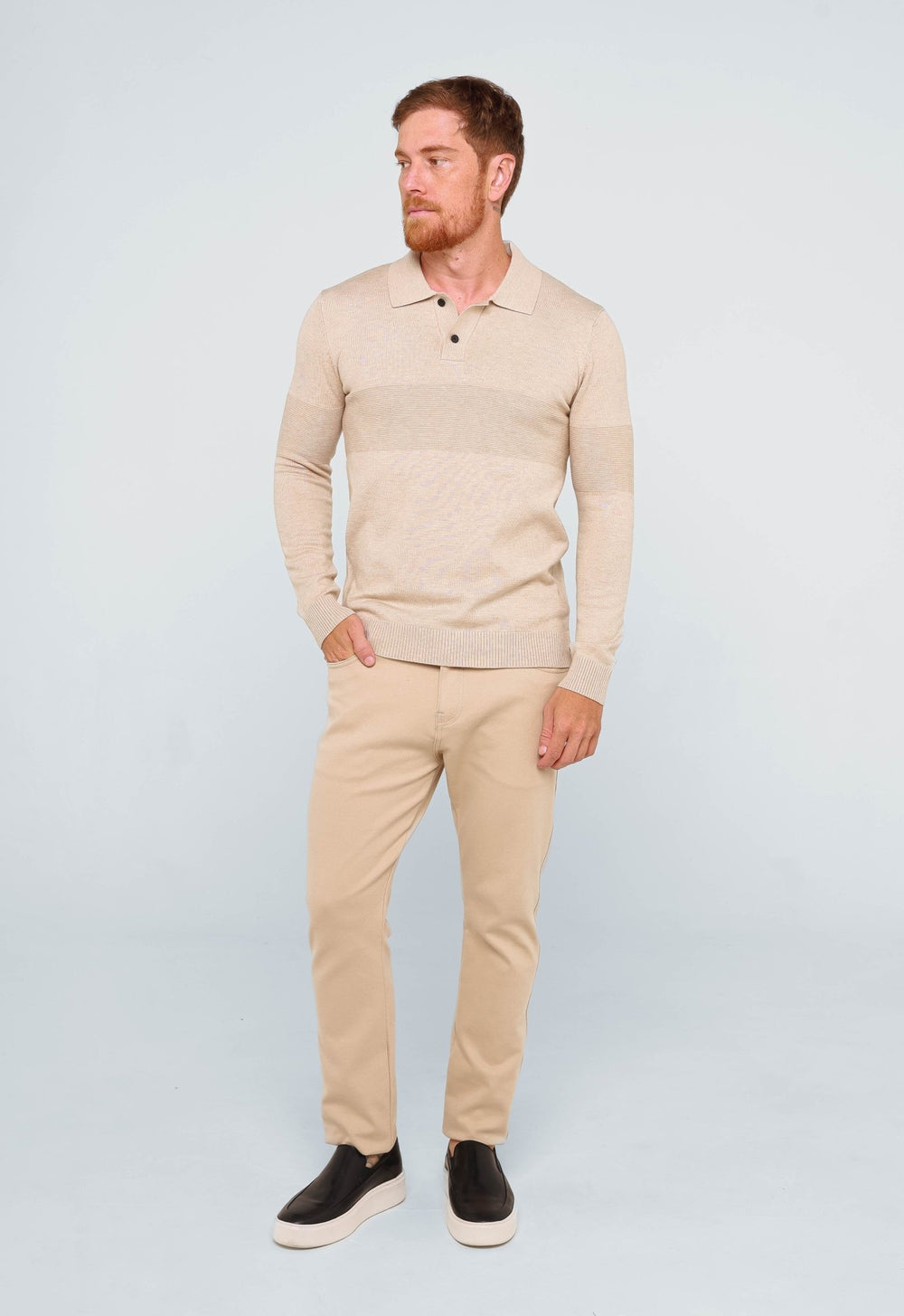 Polo Manga Longa Dom Henrico C/ Botão - Henri Store