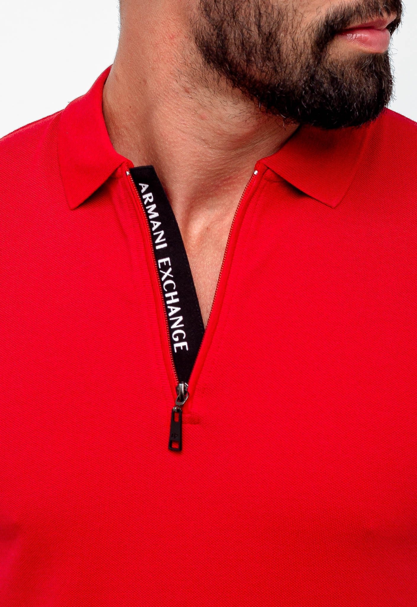 Polo Masculina Armani Exchange Básica Com Zíper - Henri Store