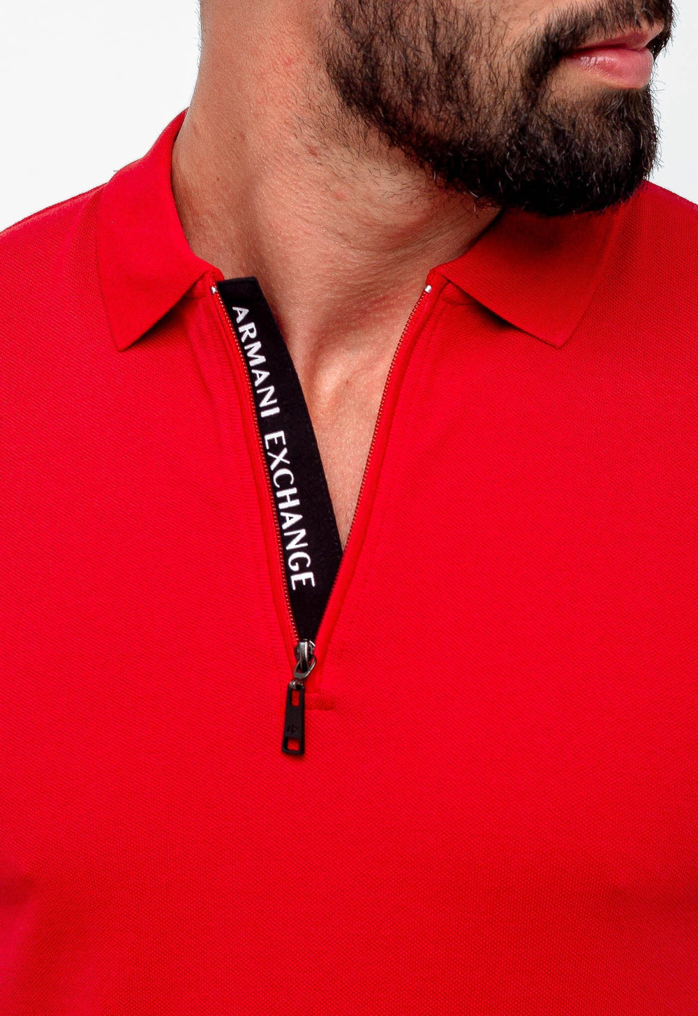 Polo Masculina Armani Exchange Básica Com Zíper - Henri Store