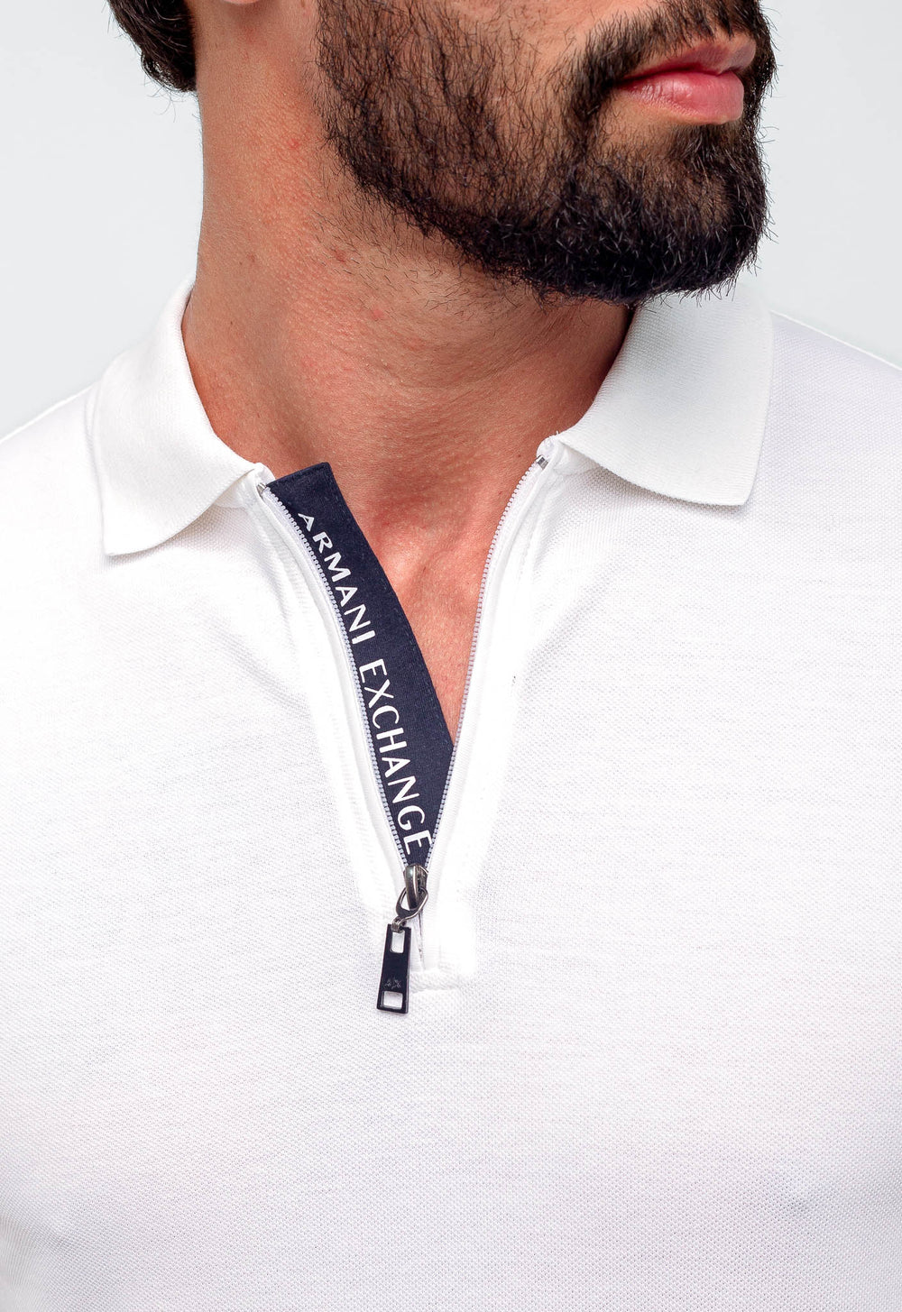 Polo Masculina Armani Exchange Básica Com Zíper - Henri Store