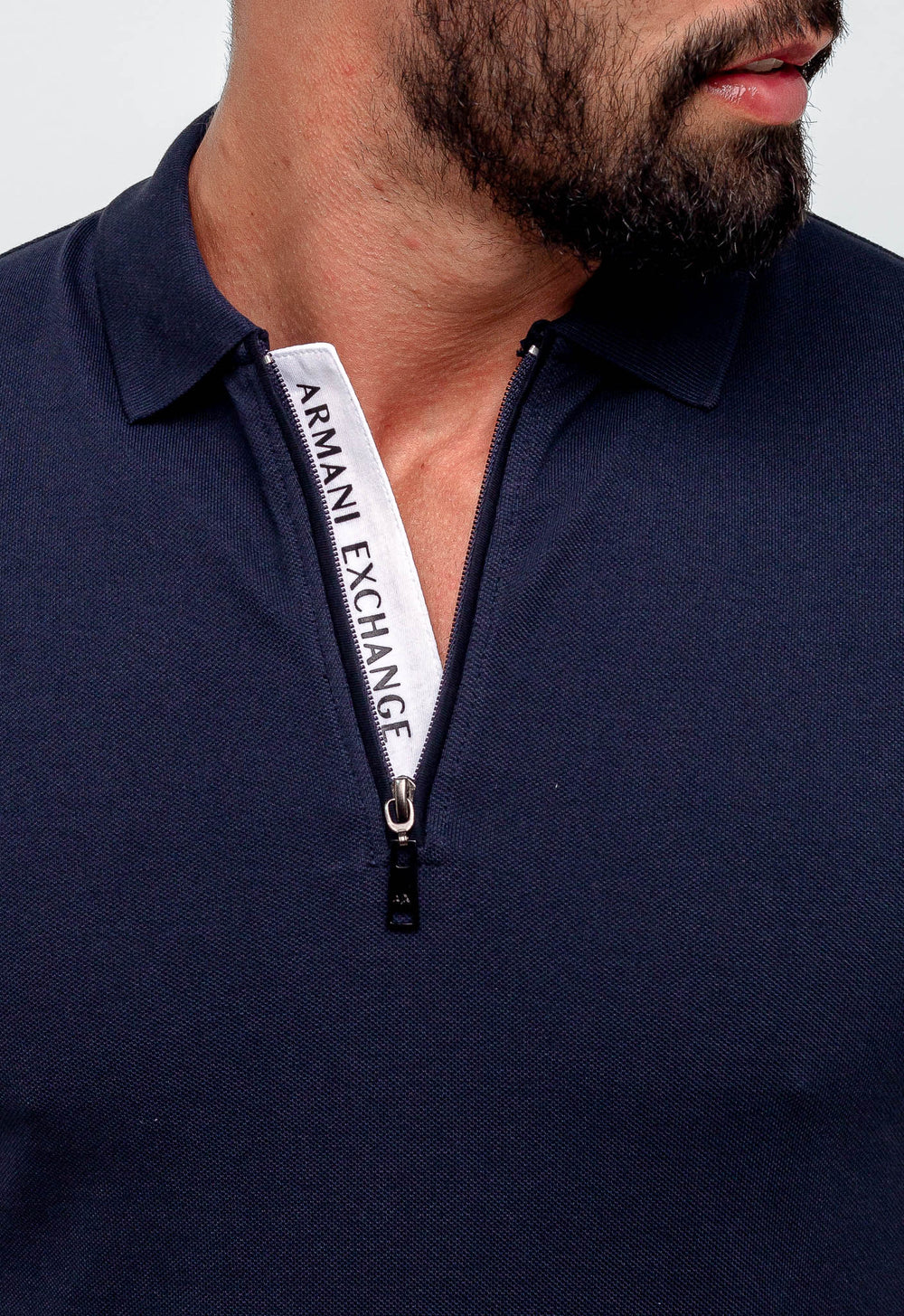 Polo Masculina Armani Exchange Básica Com Zíper - Henri Store
