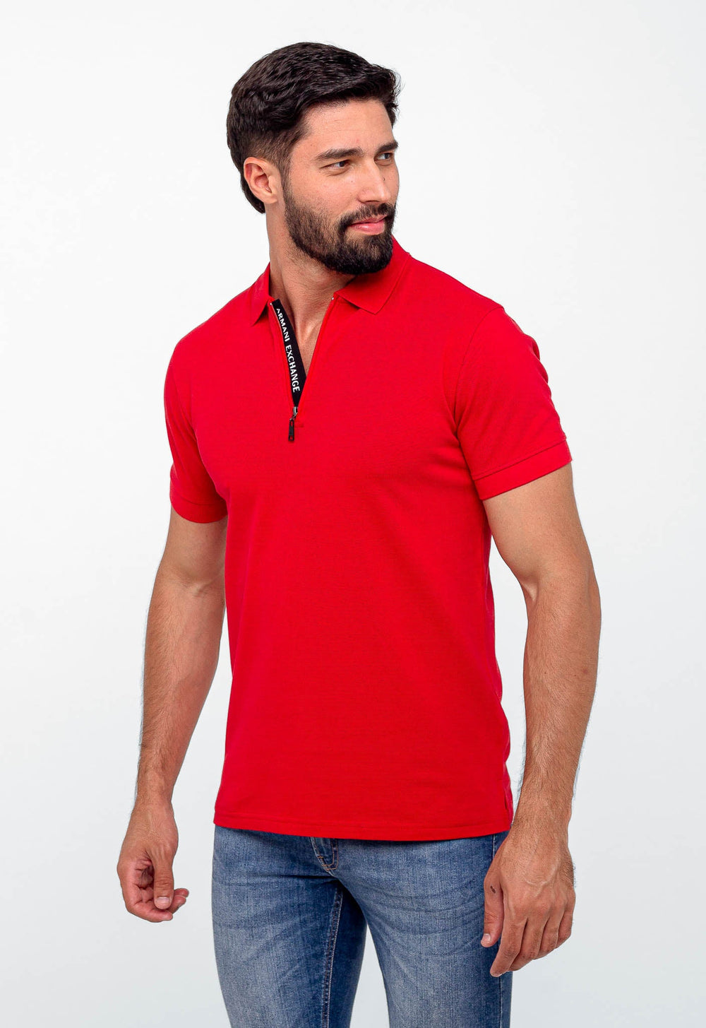 Polo Masculina Armani Exchange Básica Com Zíper - Henri Store