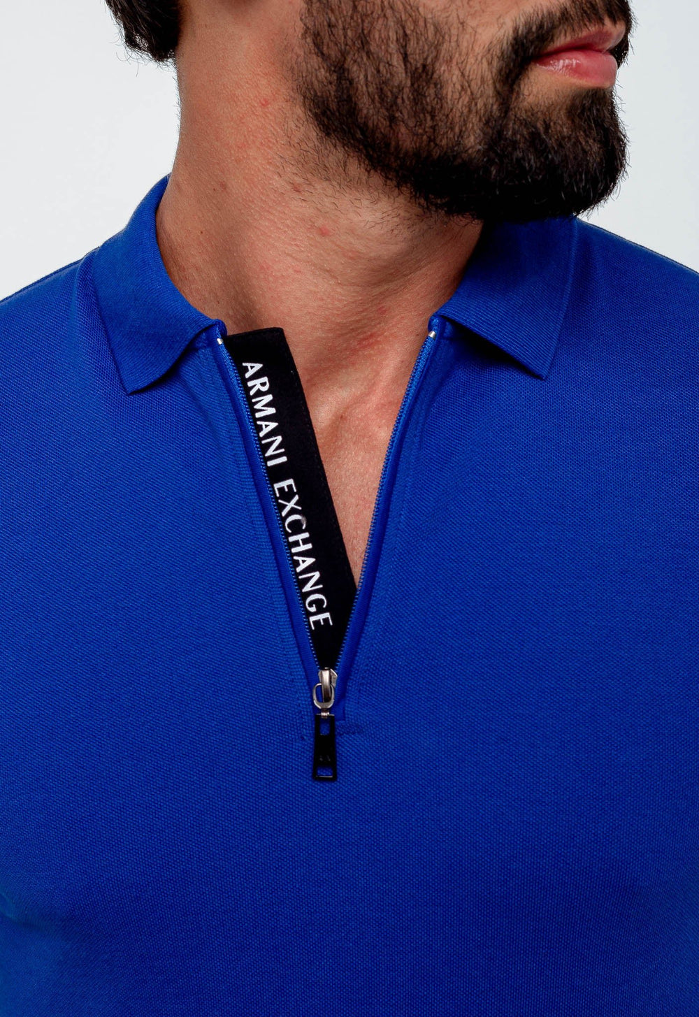 Polo Masculina Armani Exchange Básica Com Zíper - Henri Store