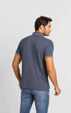Polo Masculina Armani Exchange com Friso na Gola Azul Índigo - Henri Store