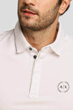 Polo Masculina Armani Exchange Logo Circular Peito Branca - Henri Store