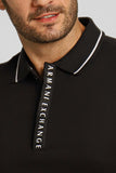 Polo Masculina Armani Exchange Preto com Branco - Henri Store