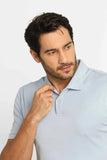 Polo Masculina Calvin Klein Interlock Liquid Touch Azul Claro - Henri Store