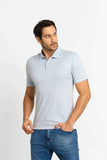 Polo Masculina Calvin Klein Interlock Liquid Touch Azul Claro - Henri Store