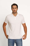 Polo Masculina Calvin Klein Interlock Liquid Touch Branco - Henri Store