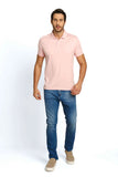 Polo Masculina Calvin Klein Interlock Liquid Touch Rosa Claro - Henri Store
