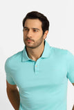 Polo Masculina Calvin Klein Interlock Liquid Touch Verde Água - Henri Store