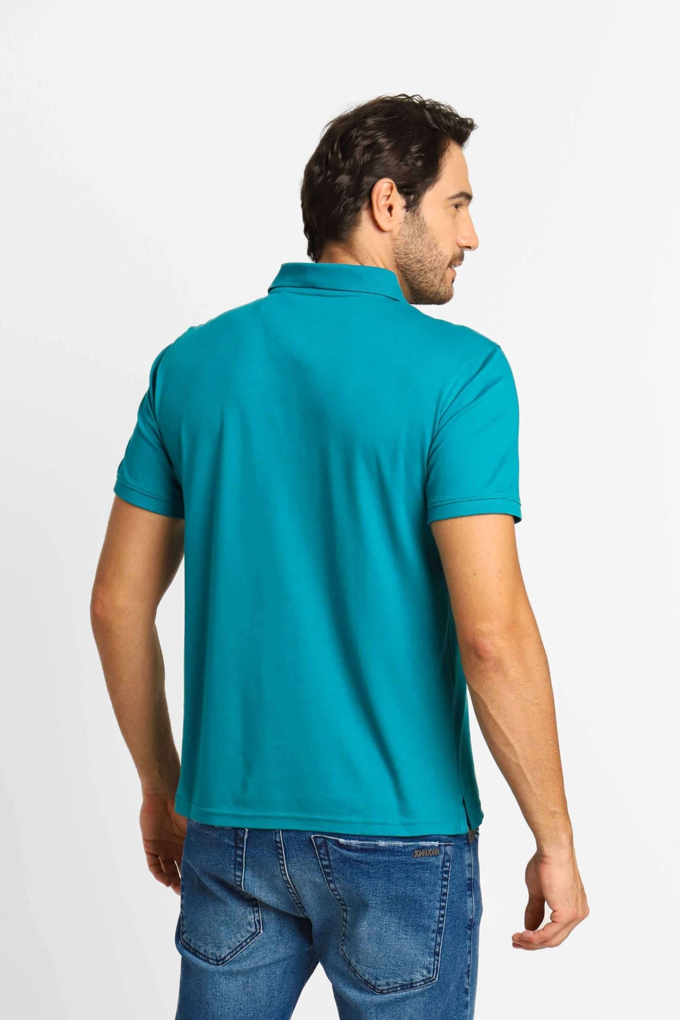 Polo Masculina Calvin Klein Interlock Liquid Touch Verde - Henri Store