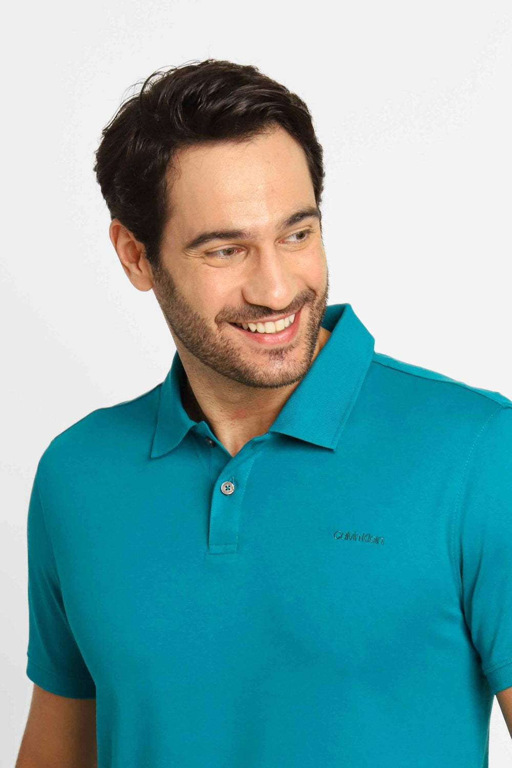 Polo Masculina Calvin Klein Interlock Liquid Touch Verde - Henri Store