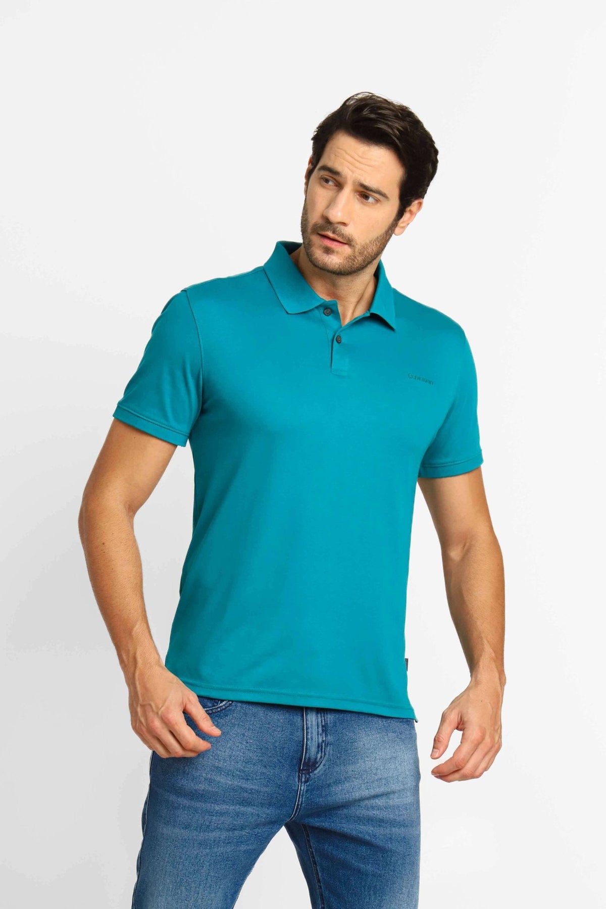 Polo Masculina Calvin Klein Interlock Liquid Touch Verde - Henri Store