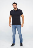 Polo Masculina Calvin Klein Logo Retilínea Preta - Henri Store