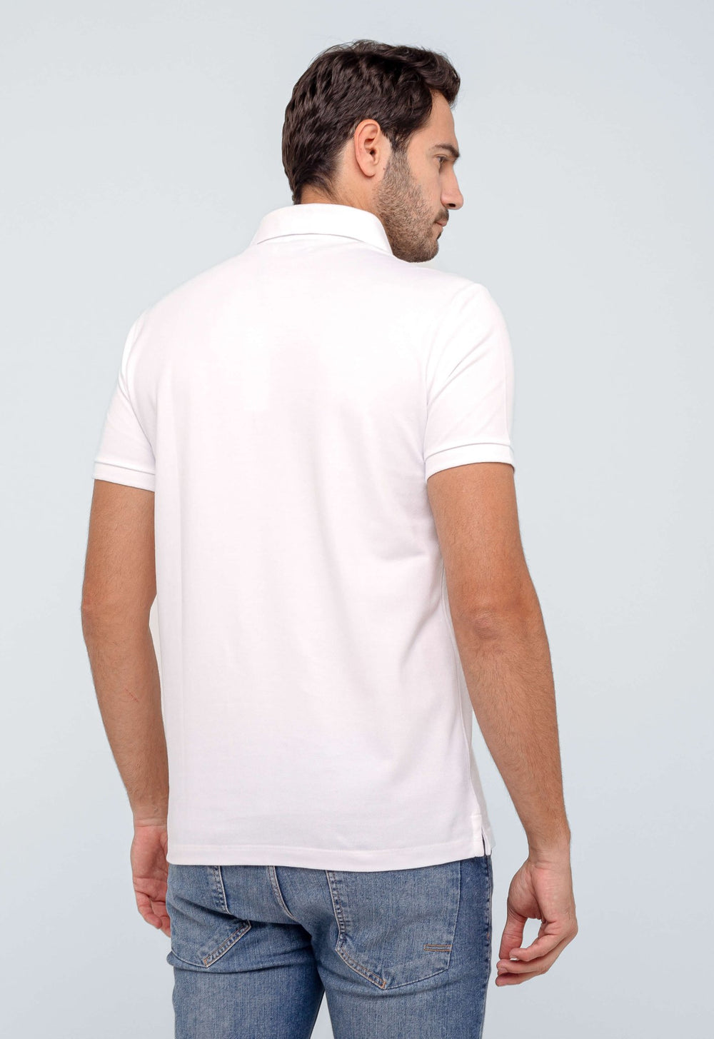Polo Masculina Calvin Klein Regular Basica Branca - Henri Store