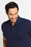 Polo Masculina Calvin Klein Regular Básica Com Friso Marinho - Henri Store