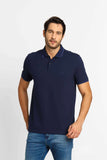 Polo Masculina Calvin Klein Regular Básica Com Friso Marinho - Henri Store