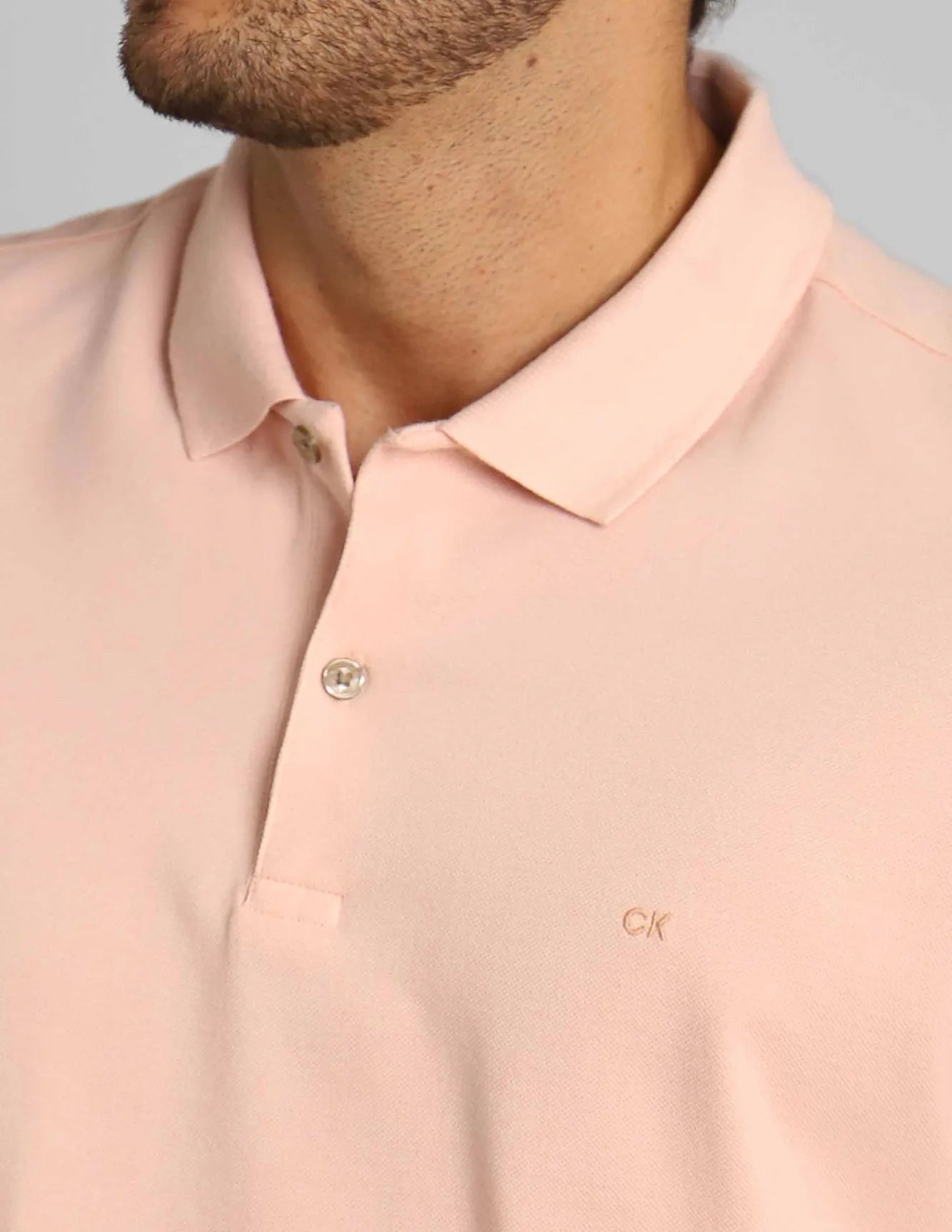 Polo Masculina Calvin Klein Regular Fit Basica Rosa Claro - Henri Store