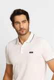 Polo Masculina Calvin Klein Slim Fit com Friso Branco - Henri Store
