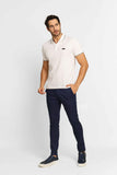 Polo Masculina Calvin Klein Slim Fit com Friso Branco - Henri Store